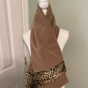 Leopard Print Tan Scarf